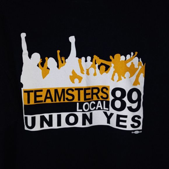 Bayside Teamsters Local 89 Union T Shirt Large Black Graphic Tee Louisville KY - Picture 9 of 14